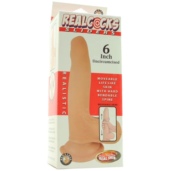 RealCocks Sliders 6 Inch Uncut Dildo Vanilla