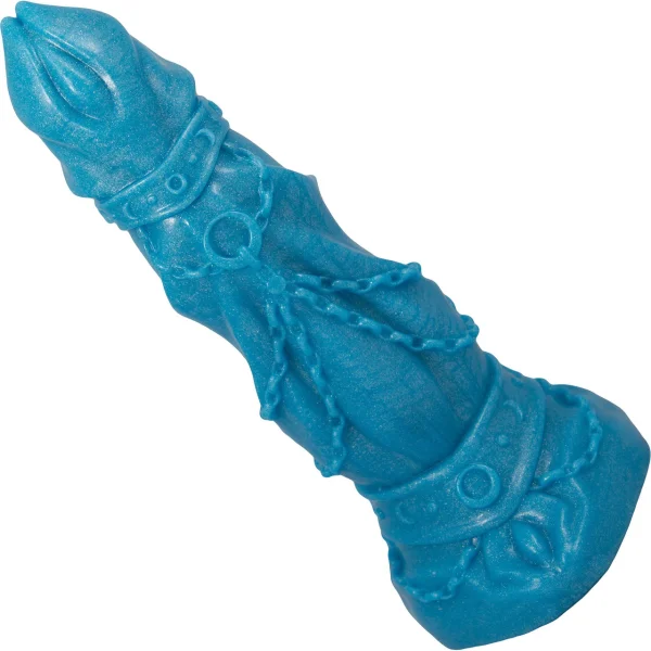 The Selene Goddess of the Moon 7.5" Silicone Fantasy Dildo By Uberrime - Glow-In-The-Dark Blue