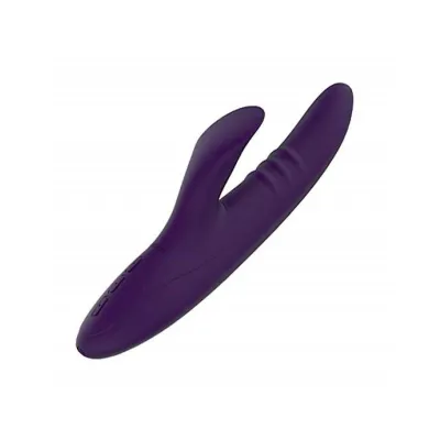 Peri Swirl Tongue Heating Rabbit Vibrator Purple 9 Inch