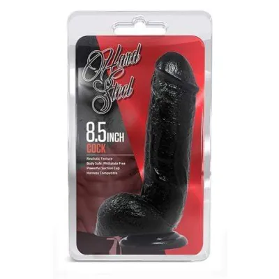 Hard Steel 8 5 Inch Cock Black