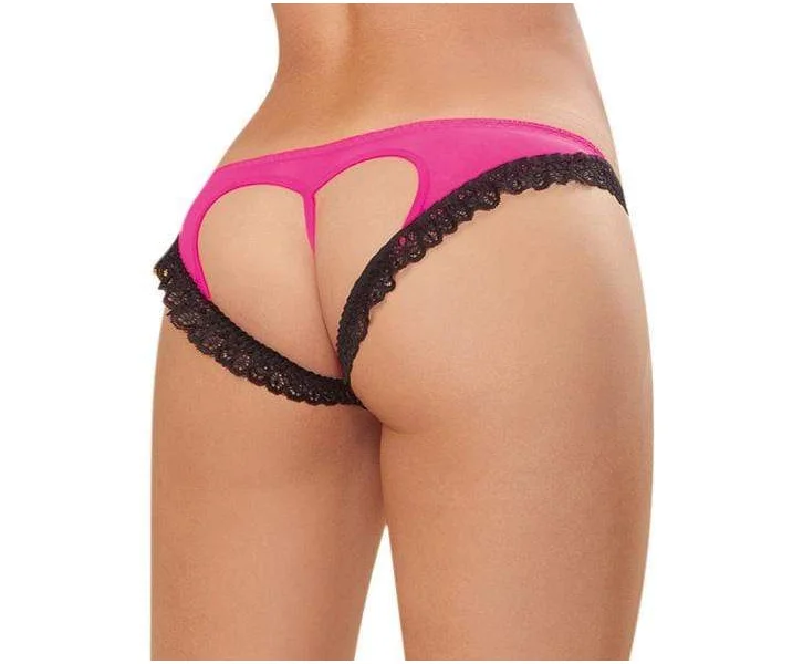 Panty - X-Large - Hot Pink- Black