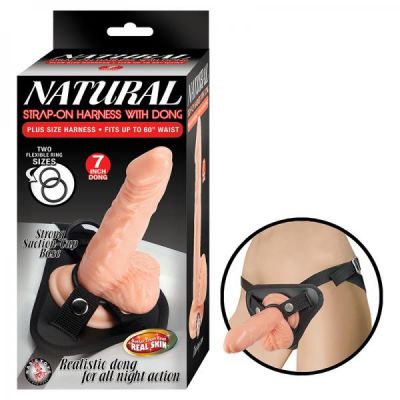 Natural Strap on Harness With Dong