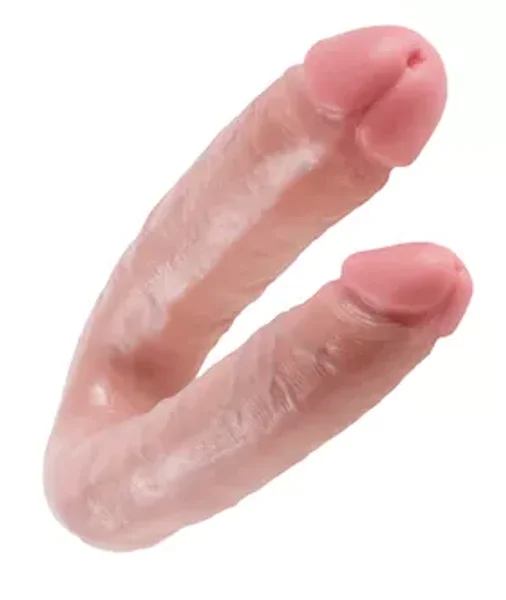 King Cock U-shaped Large Double Trouble Flesh - Flesh - 17.5 Inch — image 6 of 8