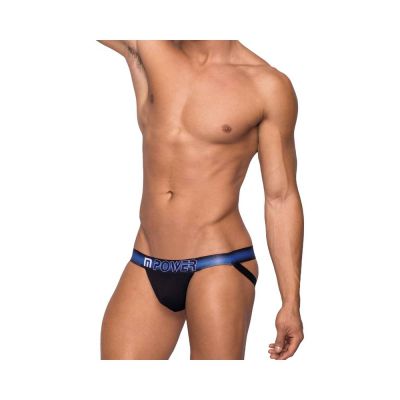 Male Power Pocket Pouch Jock With Pocket Cavity Black Sm