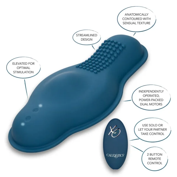 Dual Rider Bump & Grind Silicone Rechargeable Grinding Vibrator With Remote By CalExotics