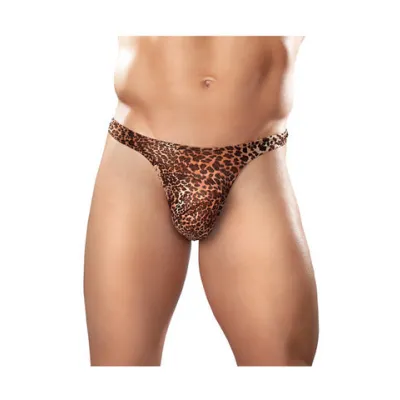 Male power wonder thong animal print l xl