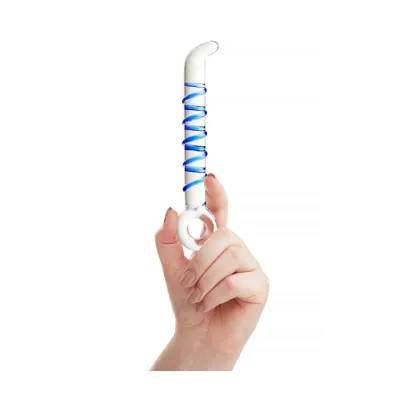 Lucent Spire Glass Massager Blue 7 Inch