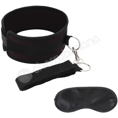 Lux Fetish BDSM Collar Leash Set