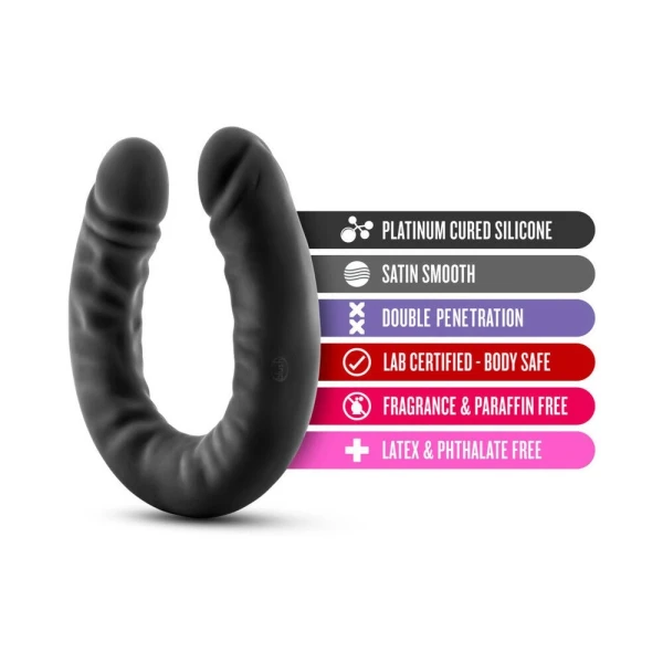 Ruse - Silicone Double Headed Dildo - 18in - Black — image 9 of 10