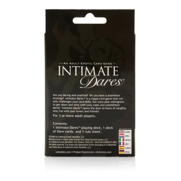 Intimate dares game