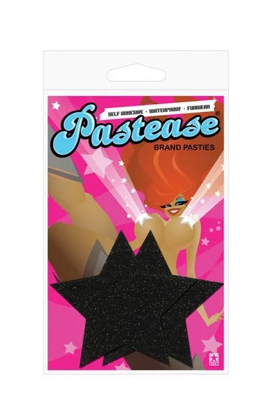 Rockstar Black Glitter Star Pasties O/S — image 4 of 4