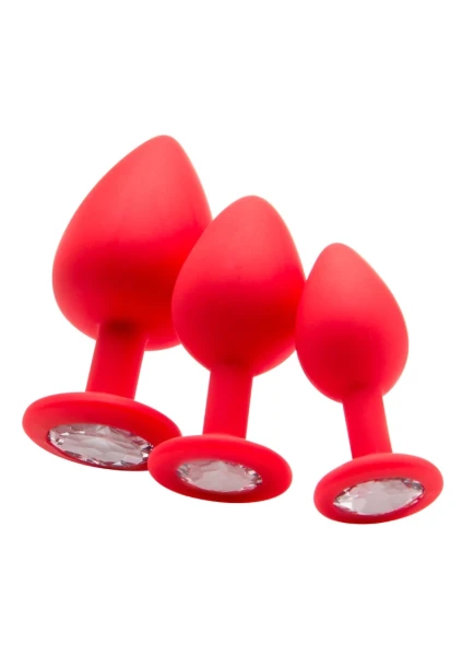Regular Diamond Butt Plug Red