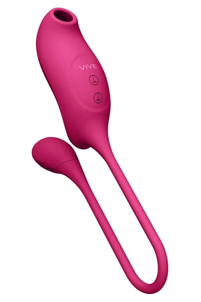 Vive Quino - 3.8" Egg Vibrator with Air Suction Clitoral Stimulation