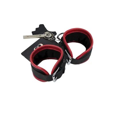 Bound X Rounded Nubuck Leather Wrist Cuffs