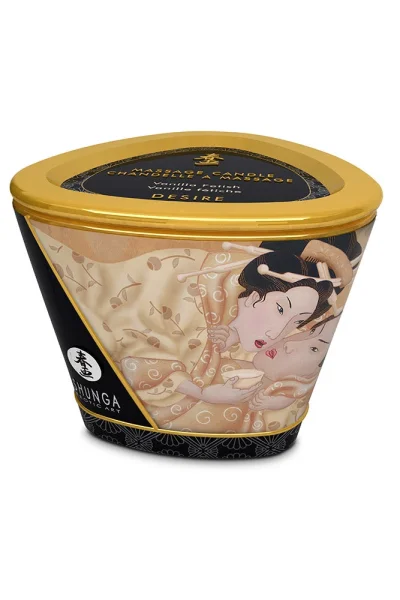 Shunga Soy Based Massage Candle - Vanilla Fetish