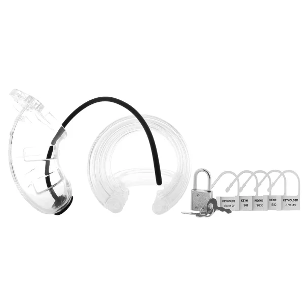 Cage With Silicone Urethal Sounding 15 - Transparent