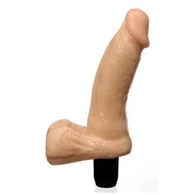 Real Skin Natural Vibrator Waterproof 7 Inch Flesh