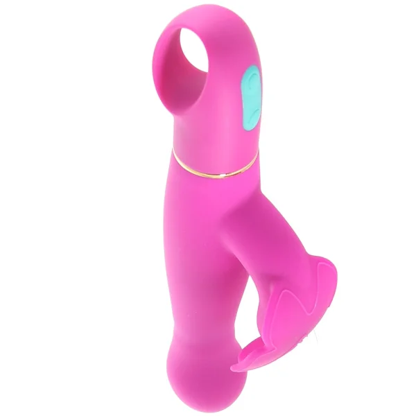 Aria Naughty AF 10-Function Silicone Dual Stimulation Vibrator By Blush - Plum