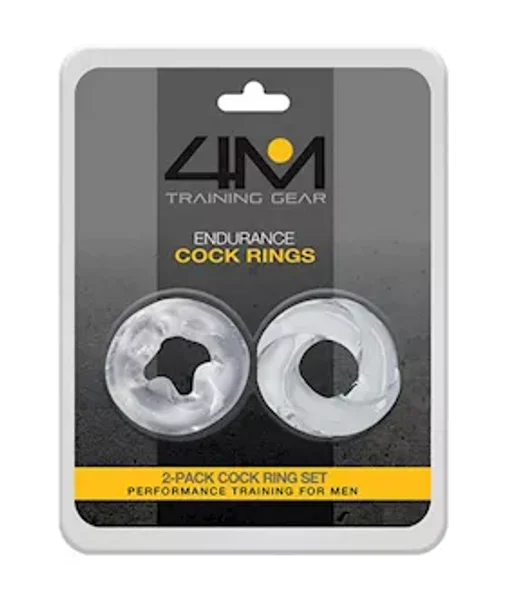 4m Endurance Cock Rings 2 Pack - Clear — image 2 of 2