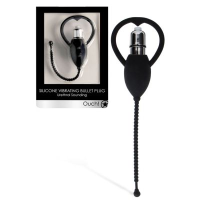 OUCH Urethral Sounding 9 Silicone Vibrating Bullet Plug