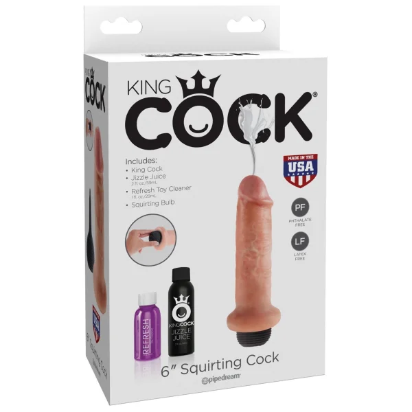 King Cock - 6" Squirting Cock (Flesh)