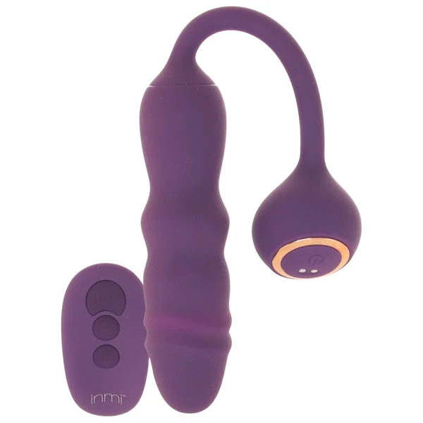 INMI Thrust Thumper Rechargeable Silicone Thrusting Vibrator With Remote - Purple