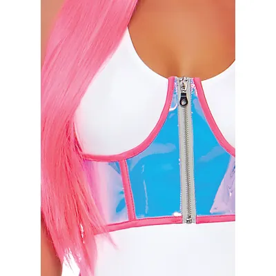 Holographic Underbust Corset S m