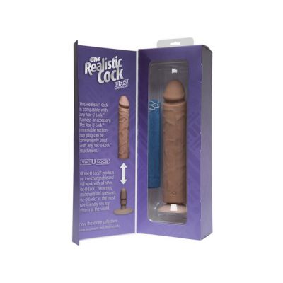 The Realistic Cock Ur3 10 Inch Suction Cup Dildo Brown 10 Inch