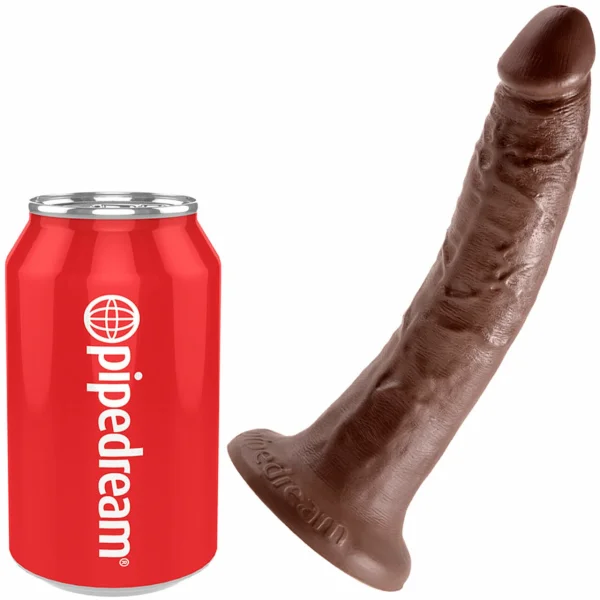 King Cock 7" Suction Cup Dildo - Chocolate