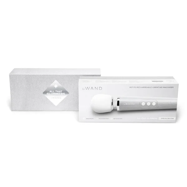 Le Wand 'All that Glimmers' Small Wand Vibrator - White