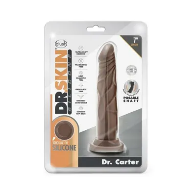 Dr Skin Dr Carter Dong With Suction Cup Silicone 7 In Chocolate
