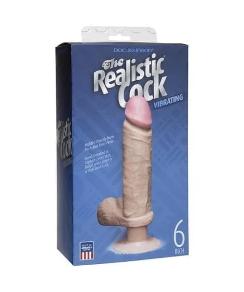 The Original Vibro Realistic Cocks 6-Inch - White
