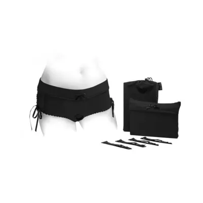 Strap on Dildos Harnesses Spareparts Sasha Cinch Booty Short Harness Black Size M