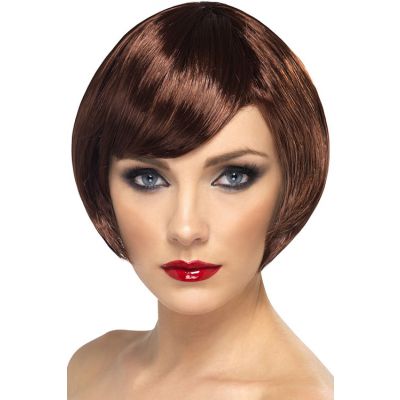Smiffys Brown Cropped Babe Wig