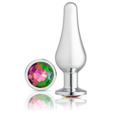 Cloud 9 Novelties Gems Silver Chrome Tall Plug Small