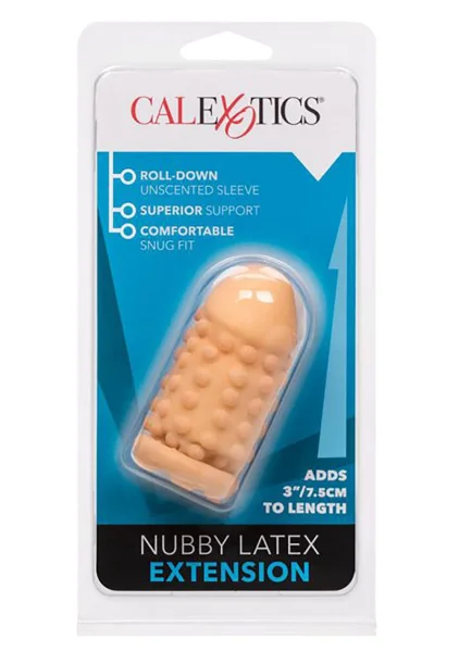 3 Inch Latex Extension - Nubby - Ivory