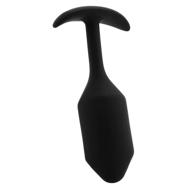 b-Vibe Snug Plug 2 Medium Silicone Weighted Butt Plug - Black