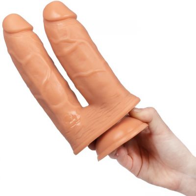 The Fulfiller Monster Light Tone Double Penetrator Dildo 9 Inch