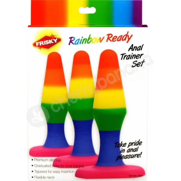 Frisky Rainbow Ready Anal Trainer 3 Piece Plug Set