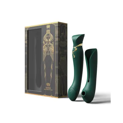 Zalo Queen Set Vibrator Green 8 5 Inches