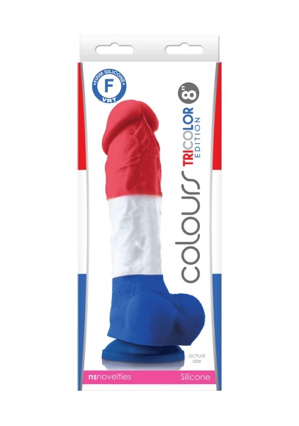Colours Pleasures 8 Inch Tricolor Dildo
