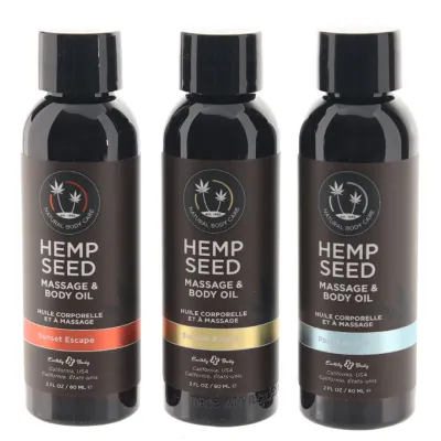 Hemp Seed Gift Set of Three Summer Massage Oils