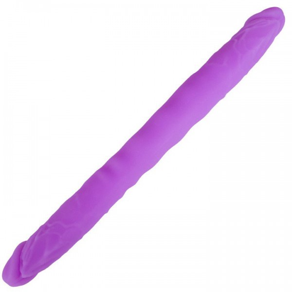 Bondara Pink or Purple Silicone Double Dildo - 12 Inch — image 4 of 5