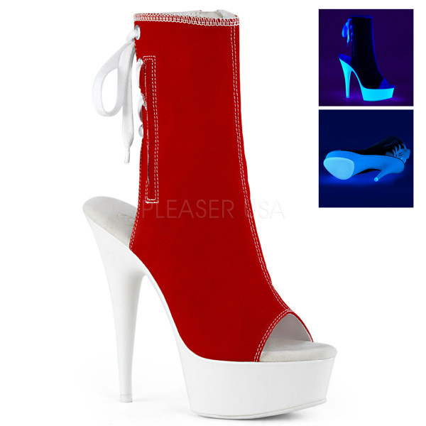 *6 inches Heel, 1 3/4 inches PF Open Toe/Heel Ankle Boot, Side Zip — image 21 of 25