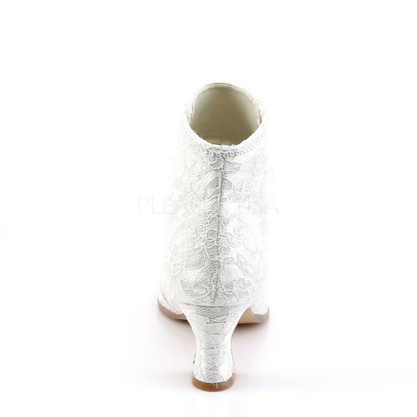 2 3/4 inches Flaired Heel Lace Up Ankle Bootie w/Lace Overlay — image 4 of 8