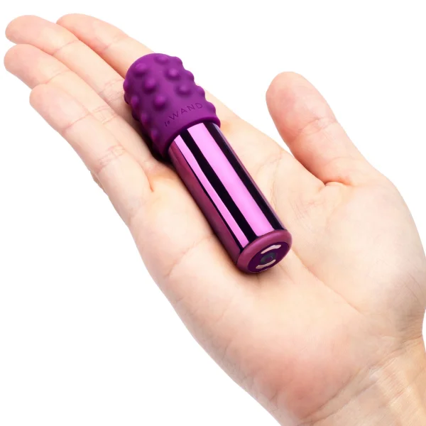 Le Wand Chrome Bullet Vibrator - Dark Cherry
