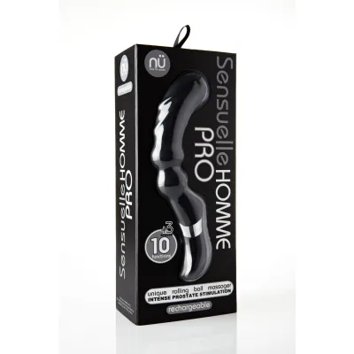Sensuelle Homme Pro 10 Function 3 Speed Massager Black