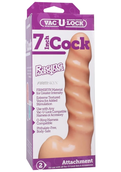 Doc Johnson Vac-U-Lock 7" Raging Hard-On Cock