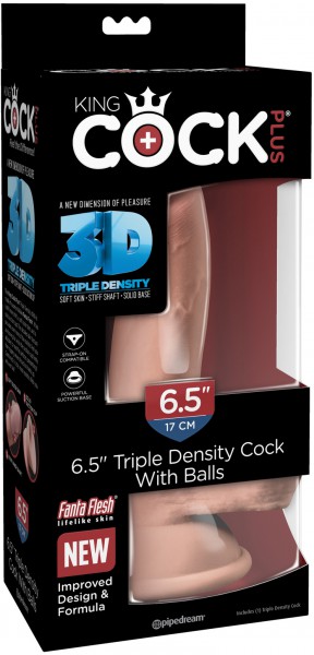 6.5" + Balls Triple Density 3D Cock