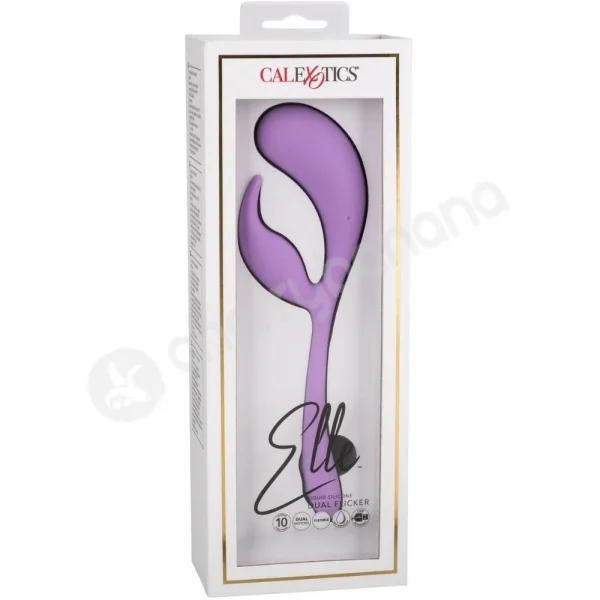 Elle Liquid Silicone Dual Flicker Flexible & Pliable Premium Vibrator